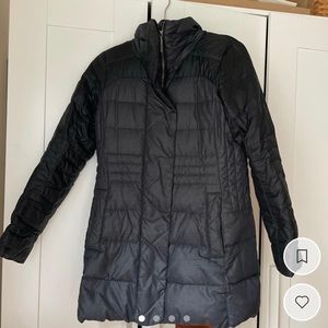 Black, Gently used Marmot down filled jacket!